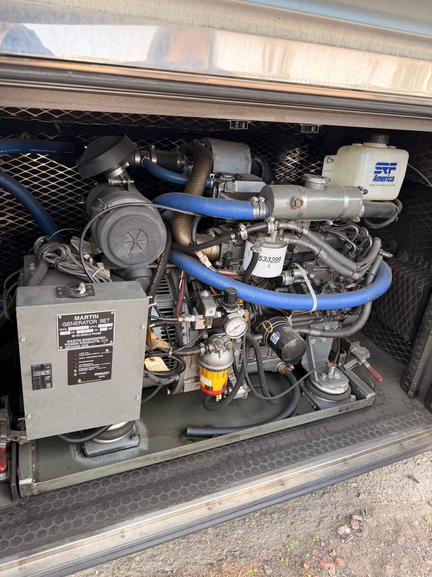 Dual generators — engine bay
